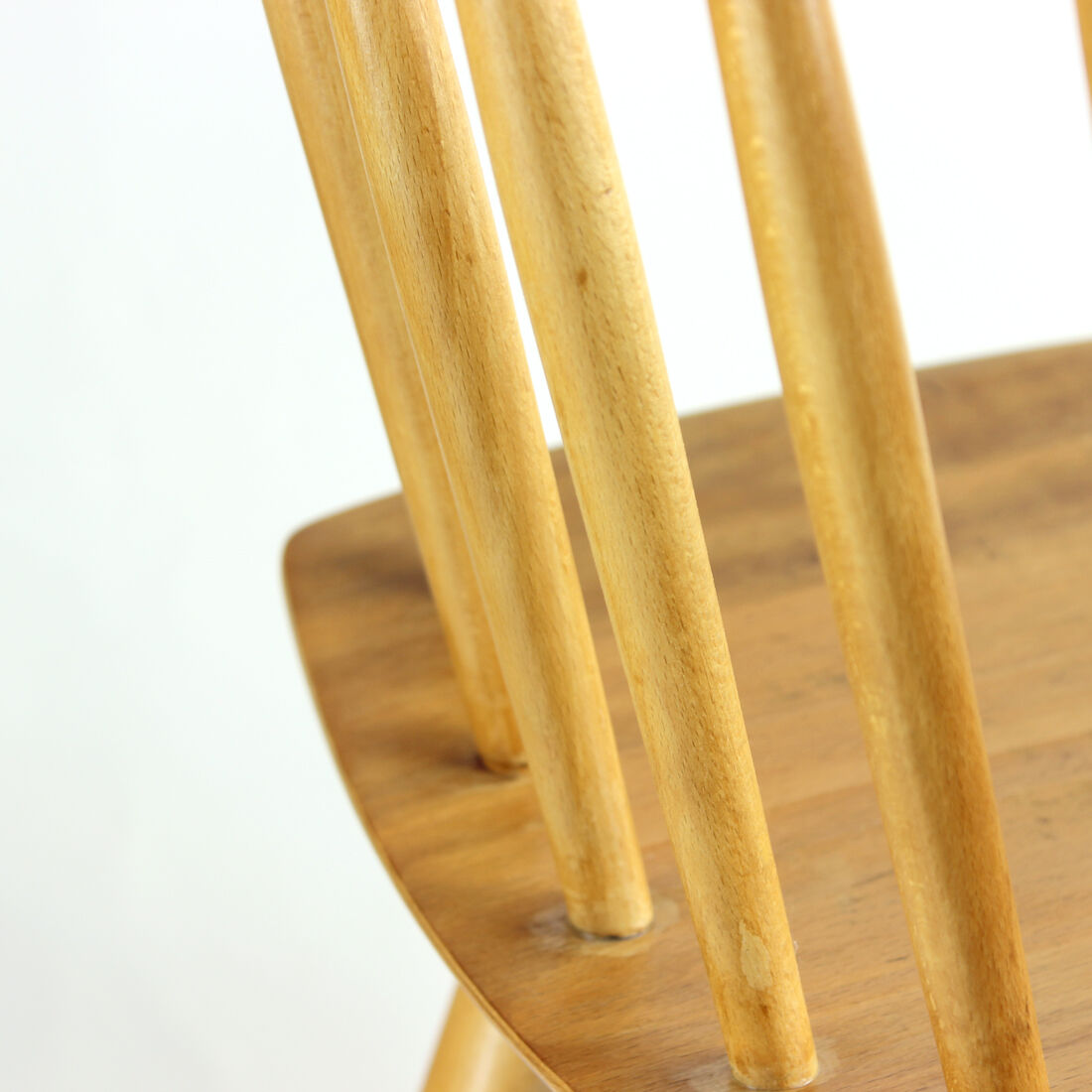 Mid Century Oak Chair Produced In 1975