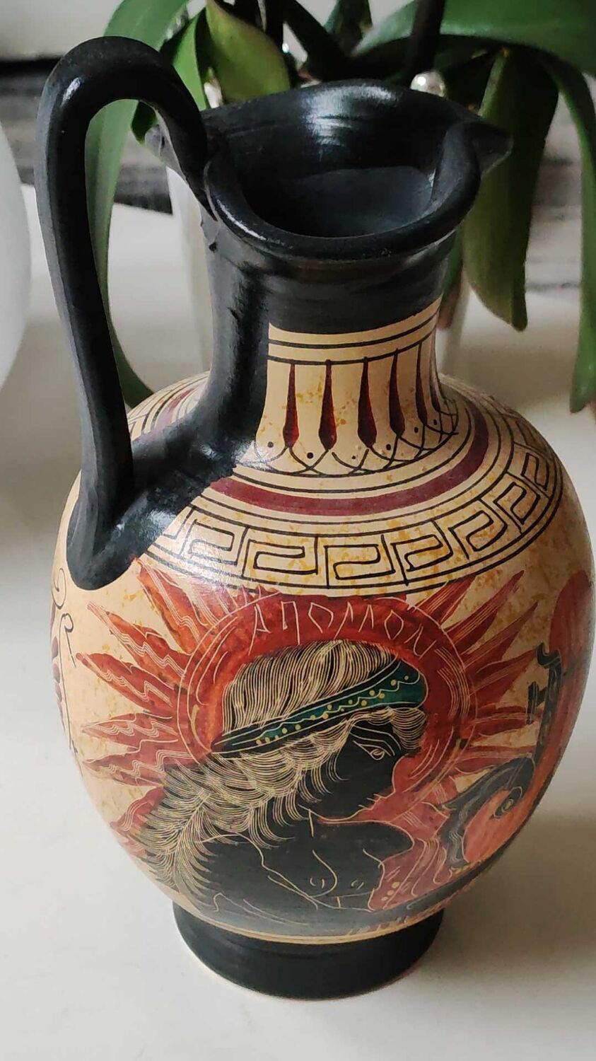 Greek amphora vase/goddess athena museum reproduction