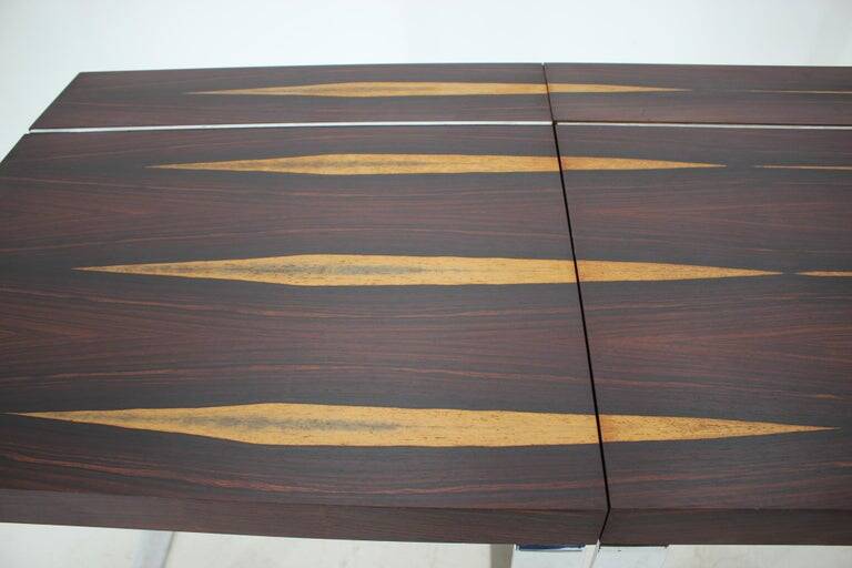 Trois tables à manger/bureau en bois de rose luxueuses par Ladislav Vrátník, années 1970.