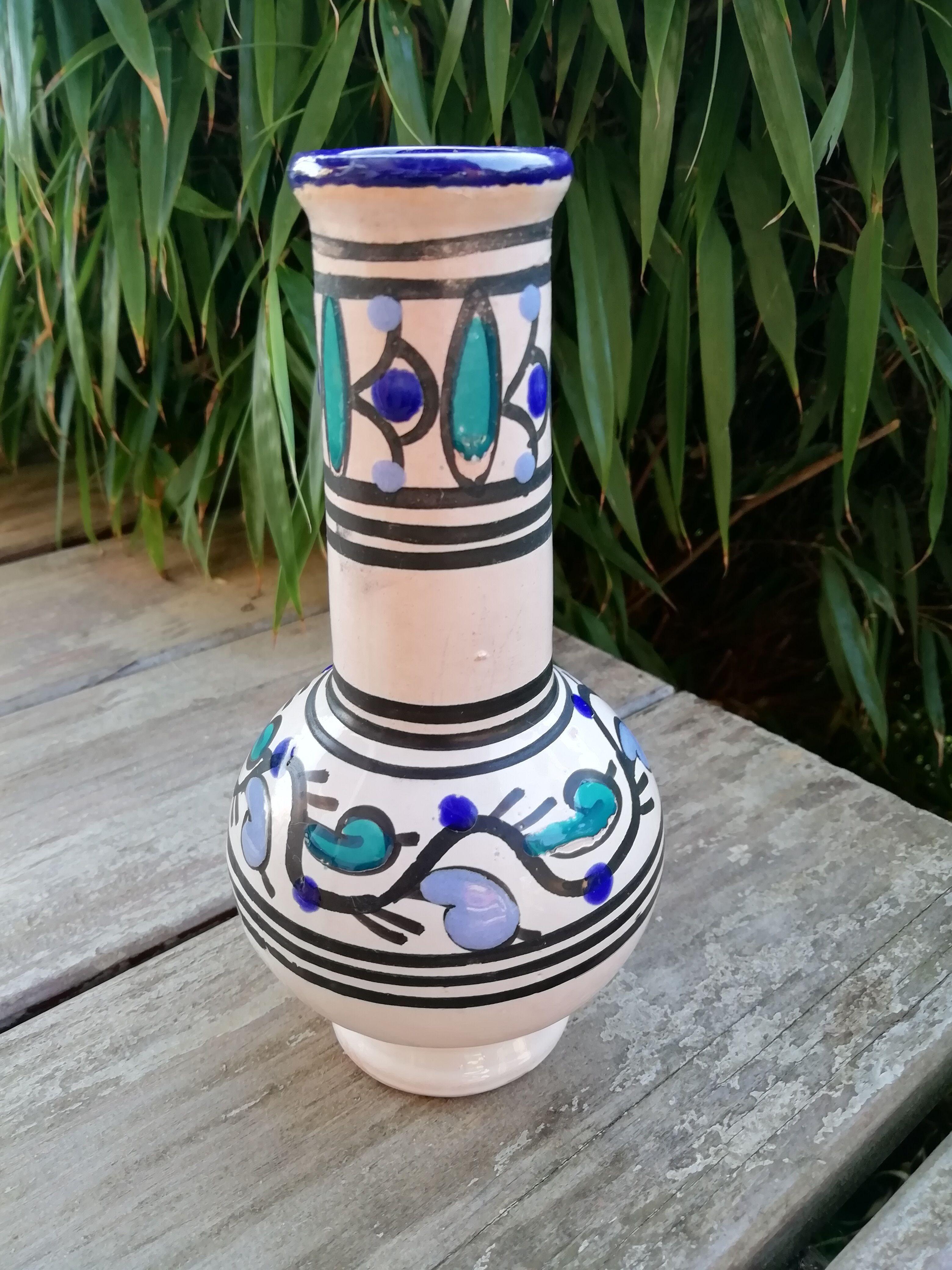 Hand decorated vase