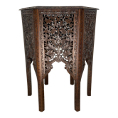 Table d’appoint 19ème siècle Birman sculpté à la main
