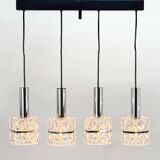 Ancien Luminaire Suspension 4 Lumières Vintage Style Kinkeldey 60's 70's