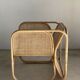 U-shaped armrest rattan armchair, grid canning