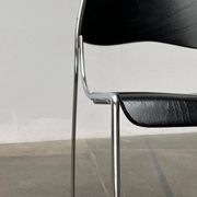 Set of minimalist postmodern stackable chairs, 1980s.