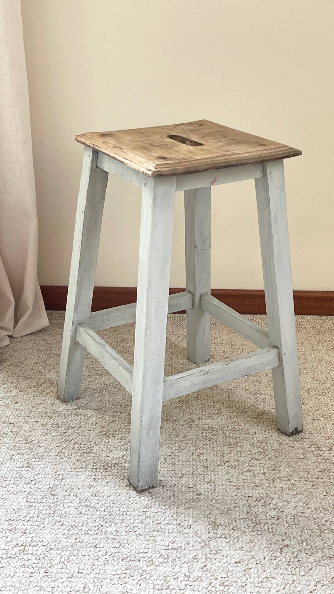 TABOURET Ancien BOIS Massif