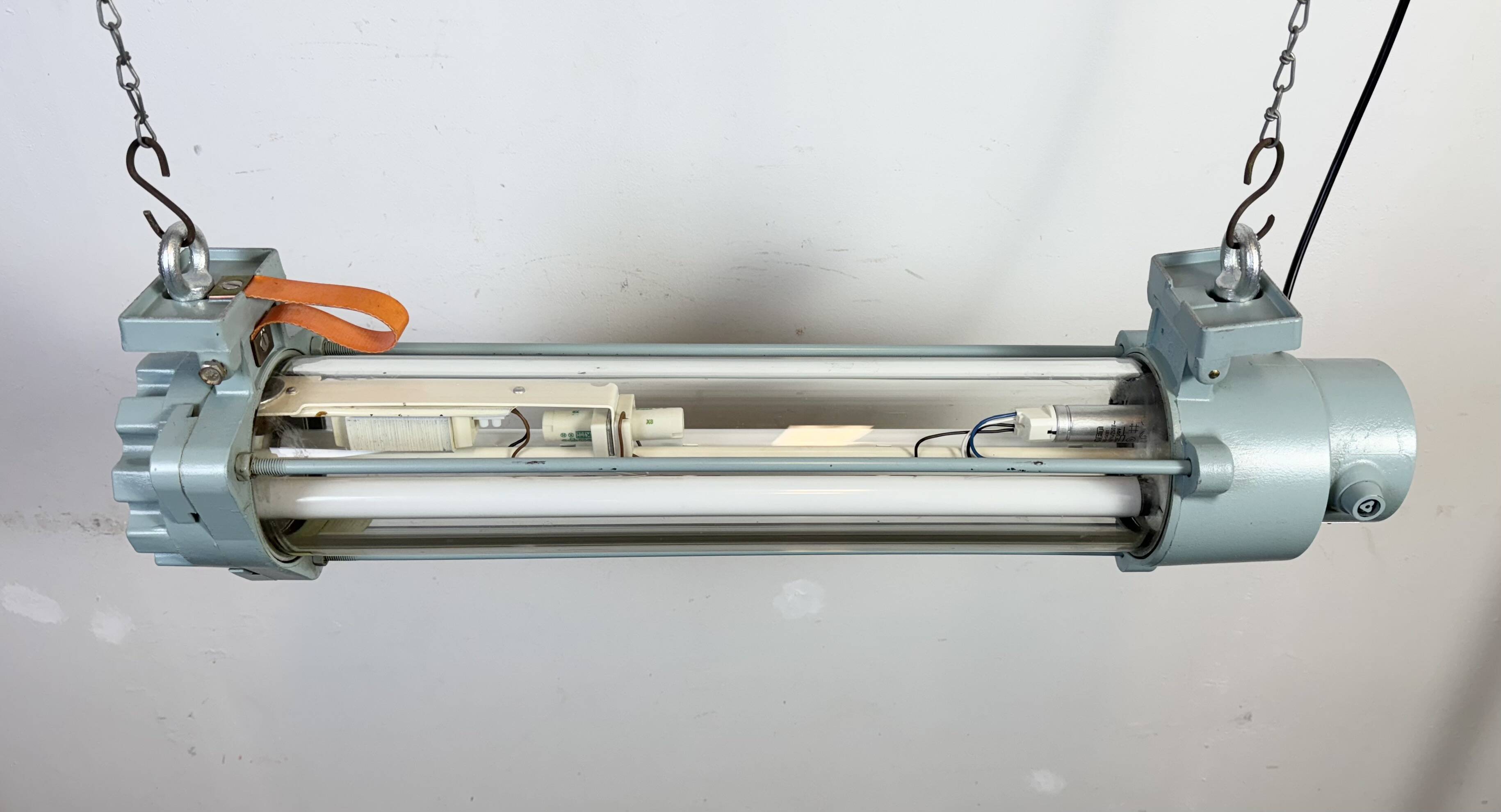 Industrial East German Fluorescent Tube Light From Leuchtenbau Wittenberg, 1980s