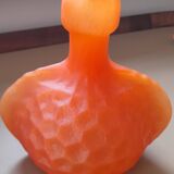 Vase coloquinte Pâte de Verre orange Art Nouveau