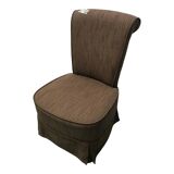 Brown fabric armchair