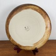 Plat rond / Plat à gateau  "La Colombe", 1950/60, Madeleine Brault