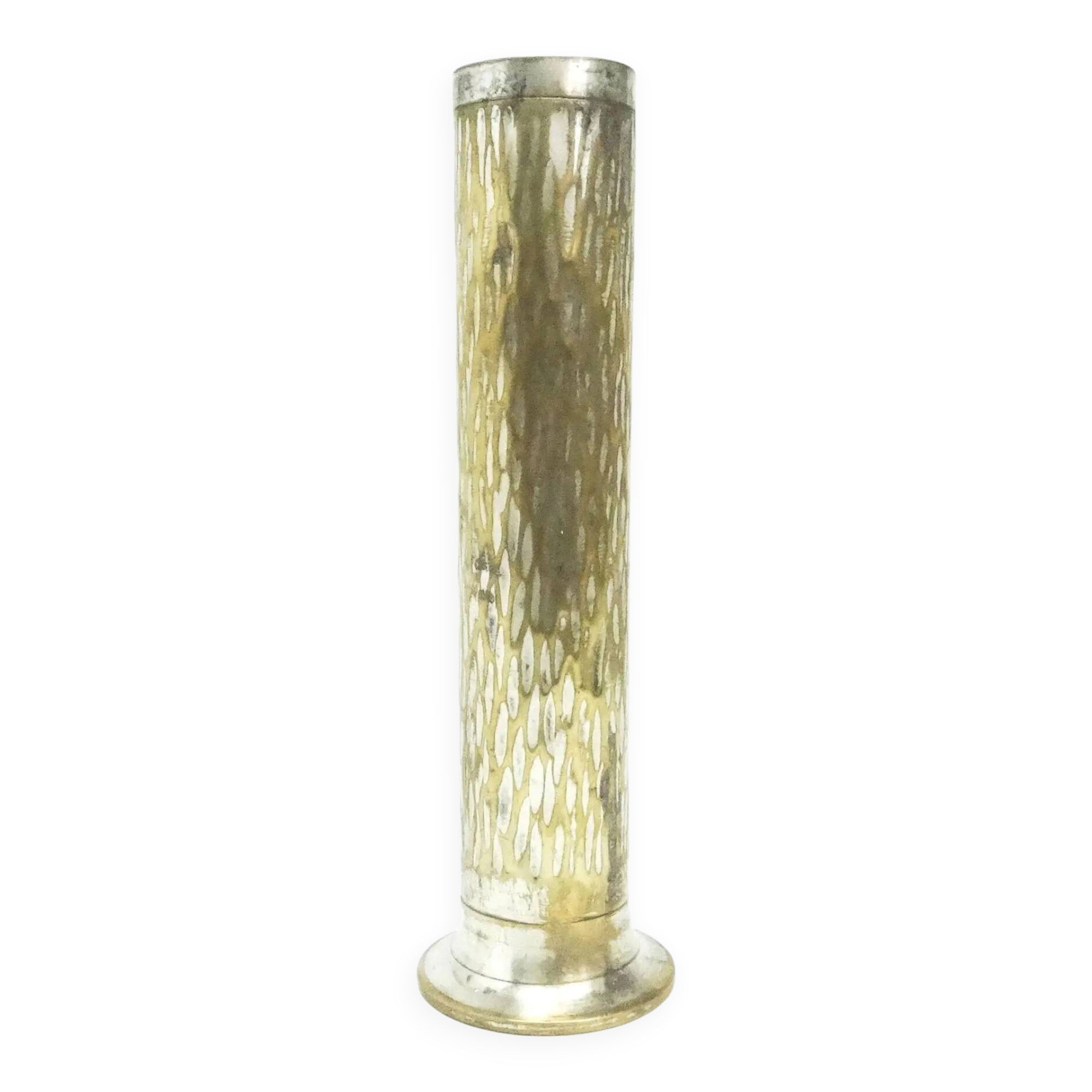 Vase Art Déco, étain argenté, Berndorf, Allemagne, début du 20e siècle