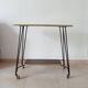 Vintage Formica and wrought iron rolling dessert trolley/side table.