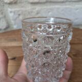 Antique crystal glass goblet signed Baccarat model Diamonds Pierreries H