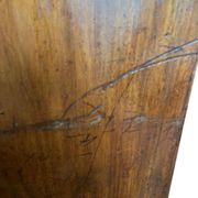 Vintage wooden chest of drawers with "gold" handles