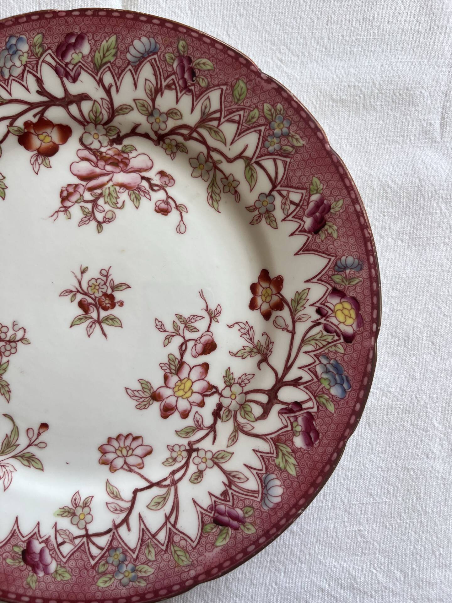 Plate Sarreguemines Minton