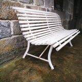 Vintage slatted garden bench