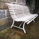 Banc de jardin à lattes vintage