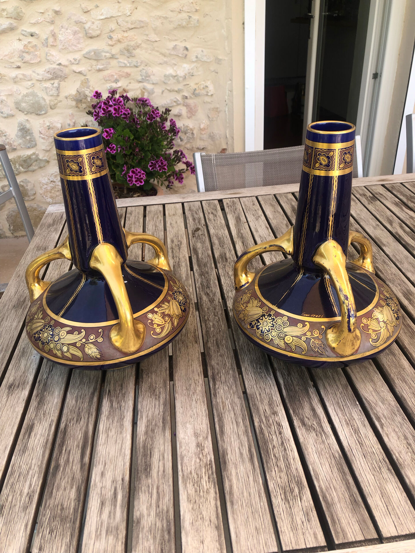Paire vase Art Déco Pinon Heuzé