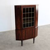 Vitrine vintage | Meuble d'angle | Années 1960 | Danois
