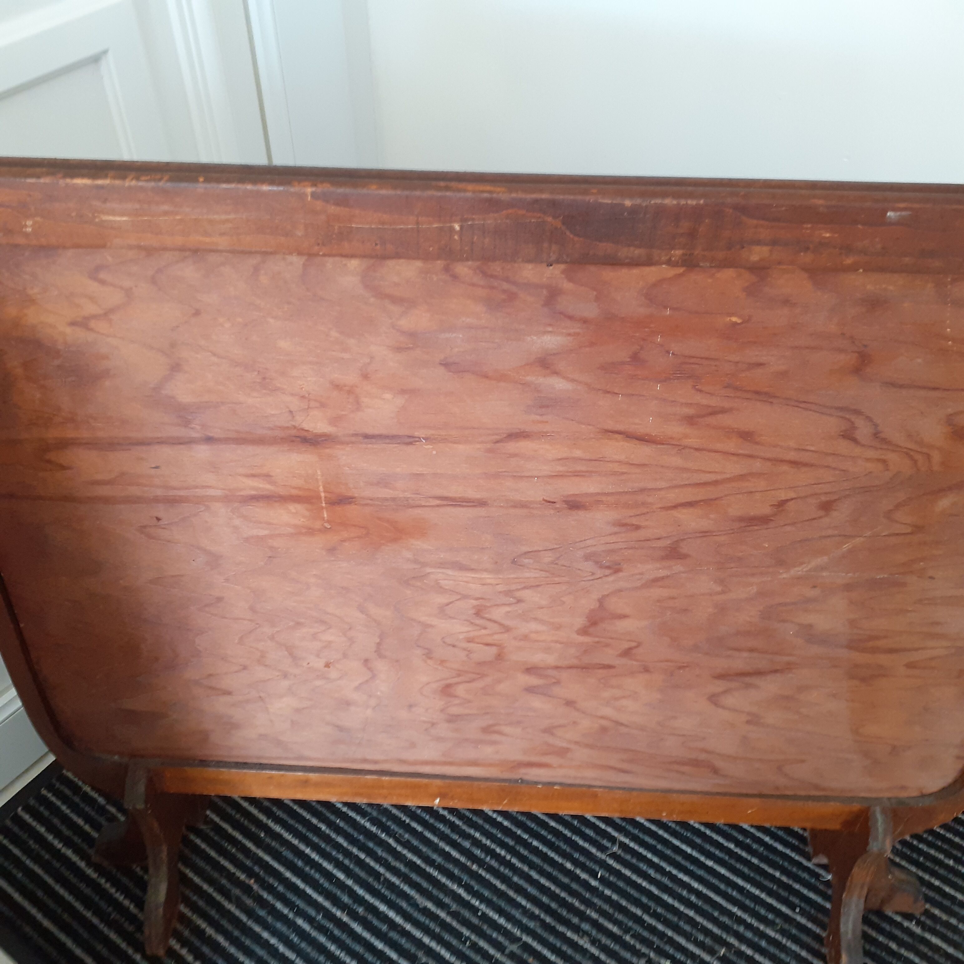 Screen-printed wooden fire pare, 1930s