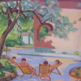 Painting in the sun of the south of France