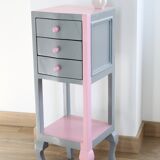Pink bedside table