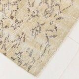 Vintage Cream & Brown Turkish Handmade Rug, 149x252Cm