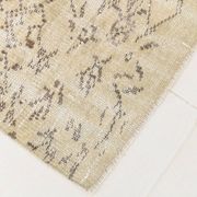 Vintage Cream & Brown Turkish Handmade Rug, 149x252Cm