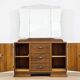 Wooden dressing table, Art Deco from the 1940s.
