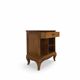 Antique Italian bedside table in solid walnut, 1920s/1930s