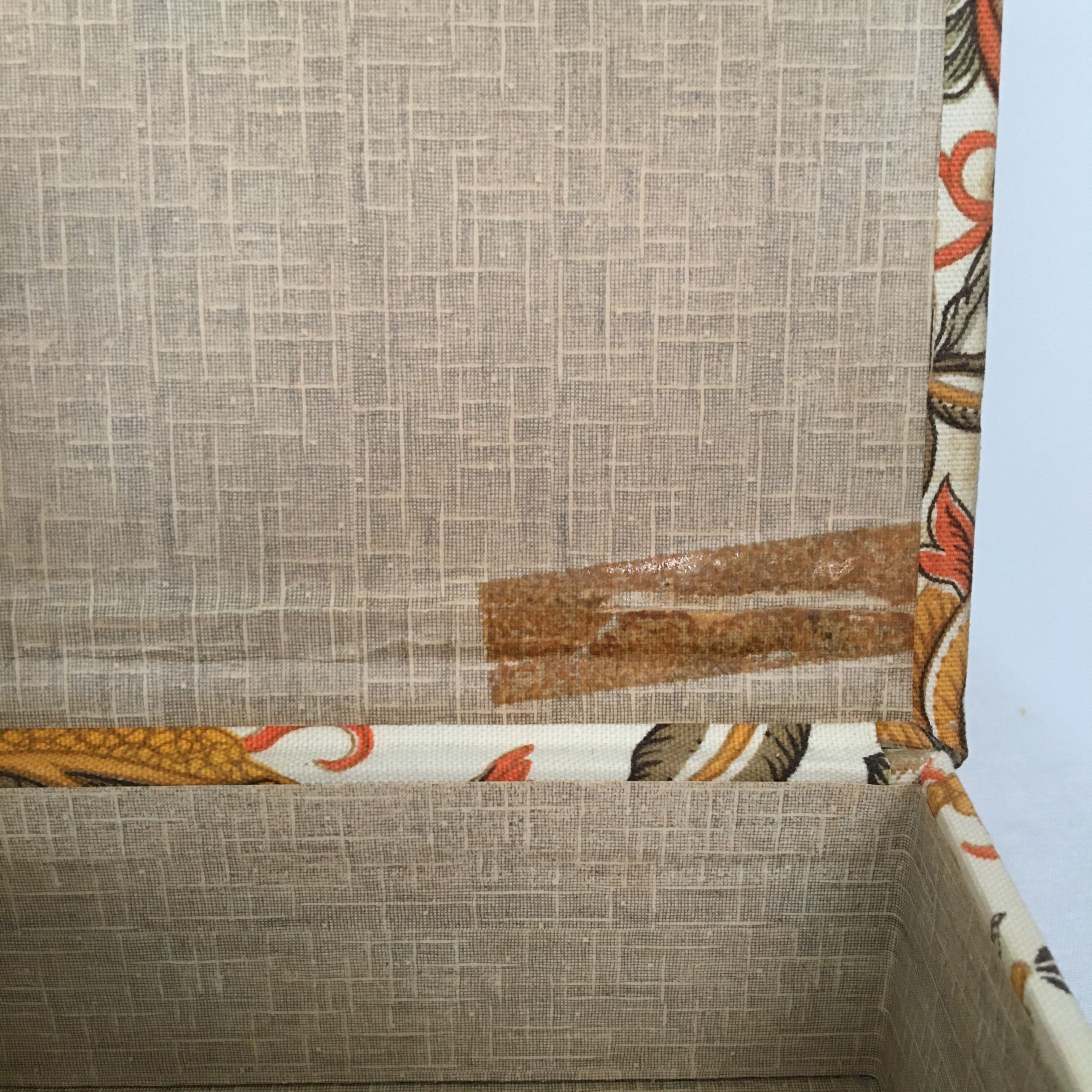 Set of 3 old cloth boxes