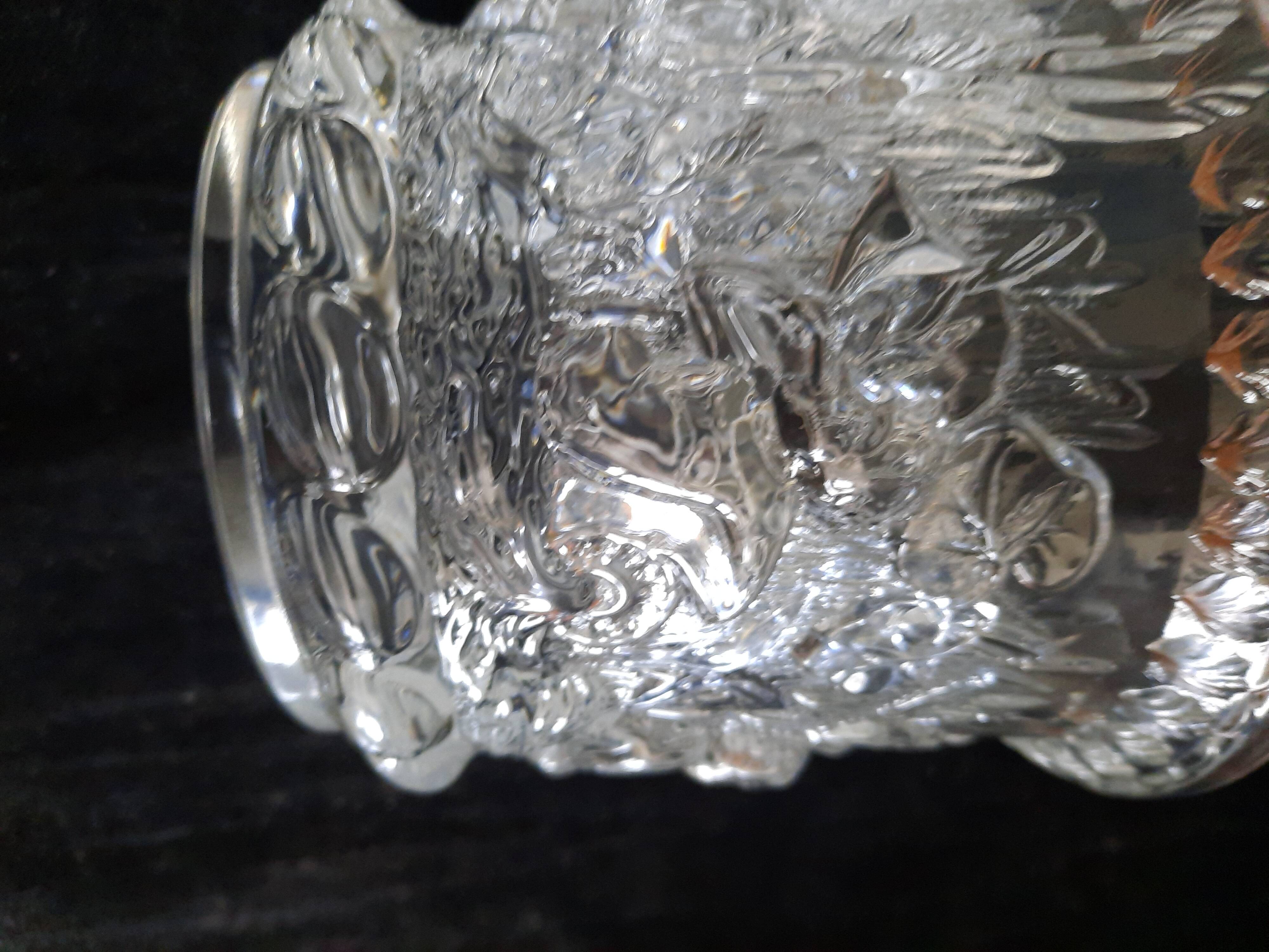 Crystal Ice Seal from Bayel France - Relief Decoration Putti/cherub