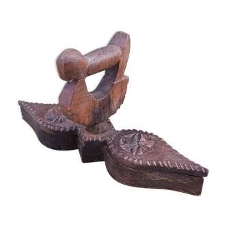 Old swivel tribal spice box