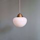 Art Deco pendant in white opaline, 1930