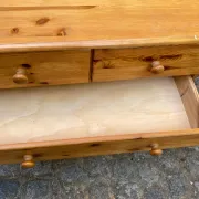 4-Drawer Chest in Solid Pine — Scandinavian / Chalet Style 1980