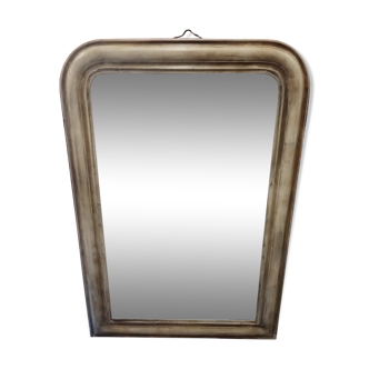 Former mirror Louis Philippe patina shabby chic white grey   65x96cm