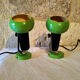 Pair of green eyeball sconces 1960