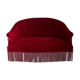 Red velvet bench