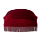 Red velvet bench