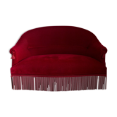 Banquette velours rouge