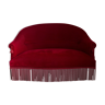Red velvet bench