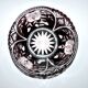 Saint-Louis Crystal Salad Bowl? Lined with Red Bordeaux Overlay Floral