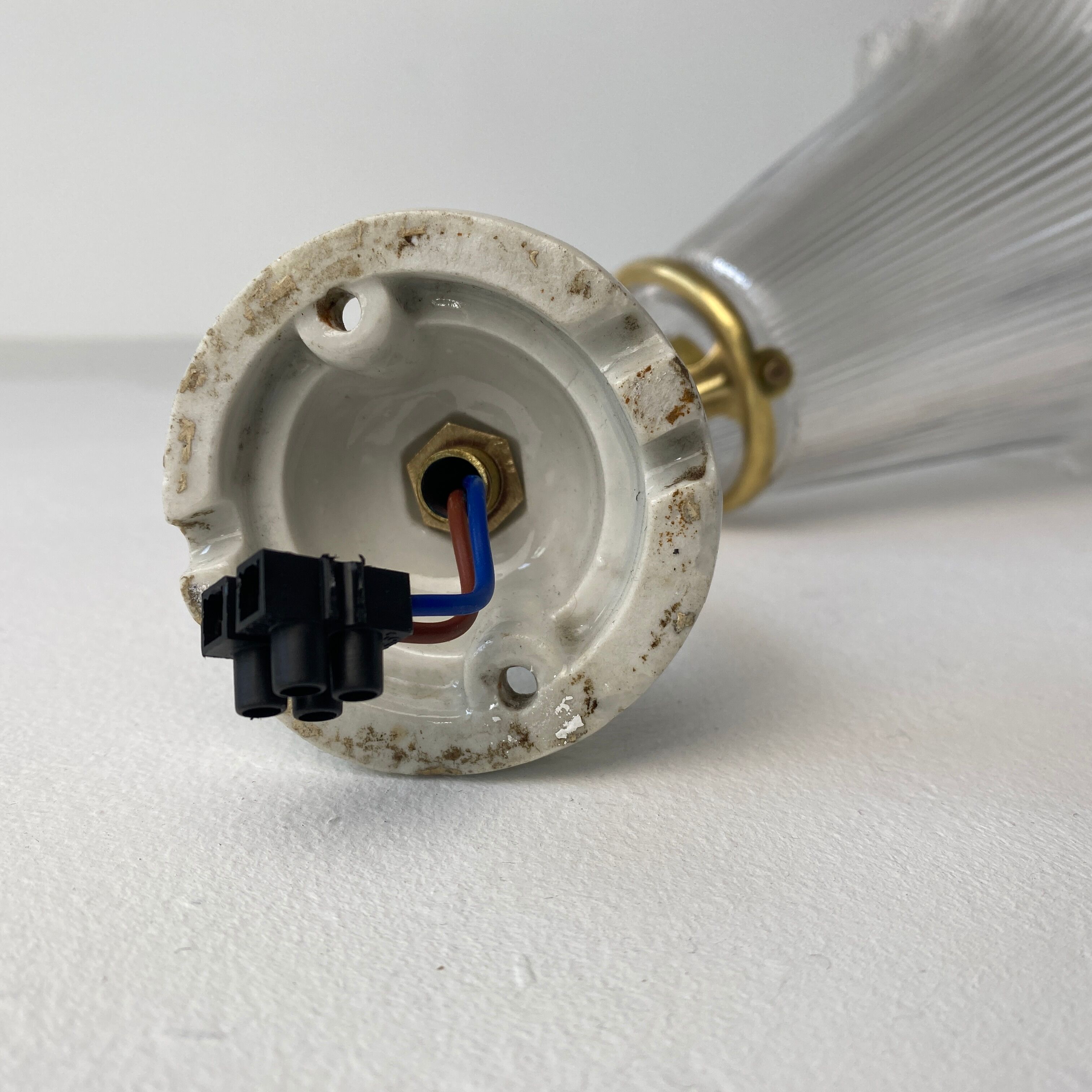 Vintage prismatic glass wall lamp