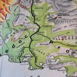 Old school map N°108 Midi-Mediterranean Corsica - Varon Colin