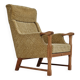 1960s, Danish design, highback armchair, furniture fabric, oak wood.