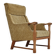 1960s, Danish design, highback armchair, furniture fabric, oak wood.
