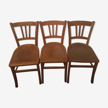 Trio de chaises bistrot Bauman