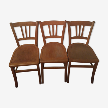 Trio of Bauman bistro chairs