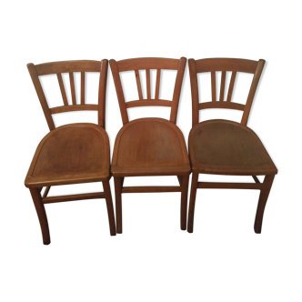 Trio of Bauman bistro chairs