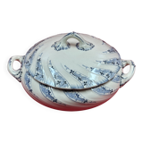 Antique Lunéville earthenware tureen, 28 x 22 x 16 cm