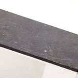 Mid century grey limestone and chrome coffee table 1960